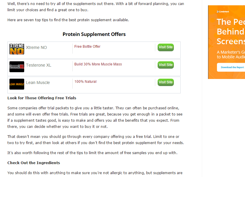 Example of a Revtimize brand comparison ad widget on a page